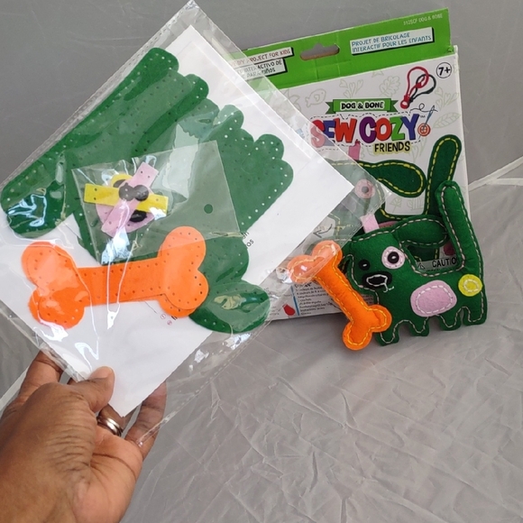 SewCozy Friends Dog & Bone Sewing Craft Kit Make Your Own Doggie & Bone - Picture 2 of 8